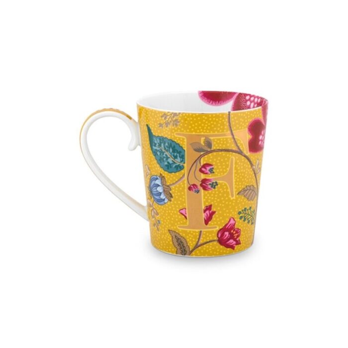 alphabet mug blushing birds yellow f 350ml 241004102342