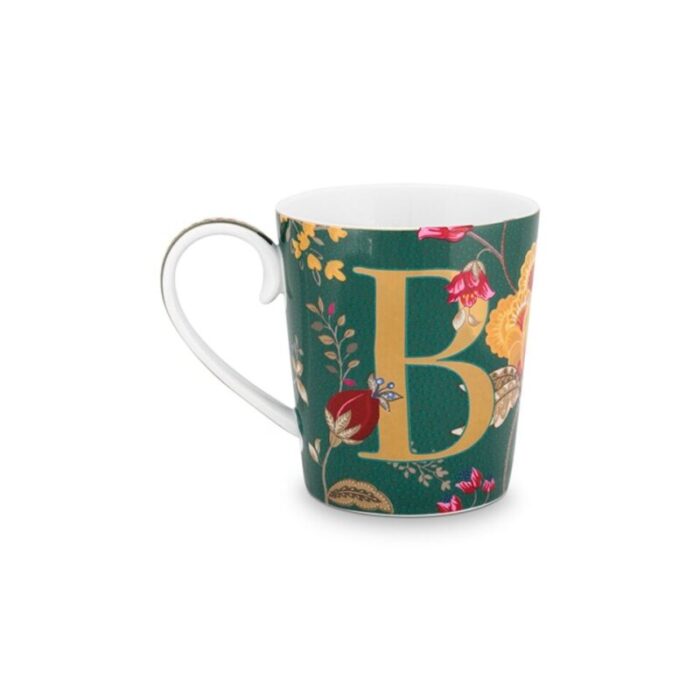 alphabet mug floral fantasy green b 350ml 241004102342