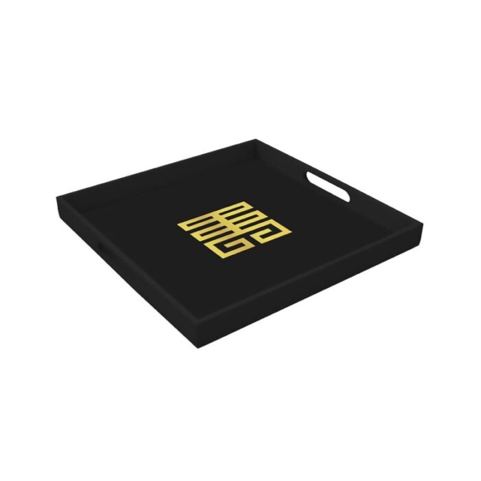 black square tray happiness in gold 240923031814