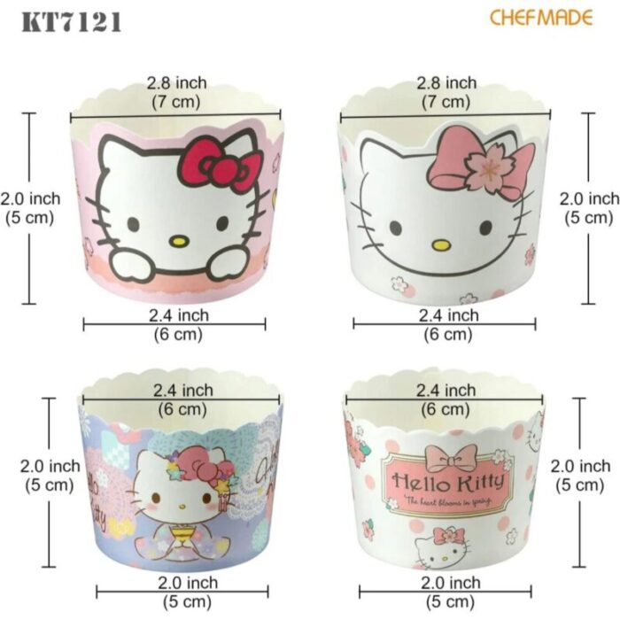 chefmade hello kitty baking cups set tags 200pcs cup 7x5cm 44pcs cup 6x45cm 56pcs 1898cm kt7121 240801102628 1