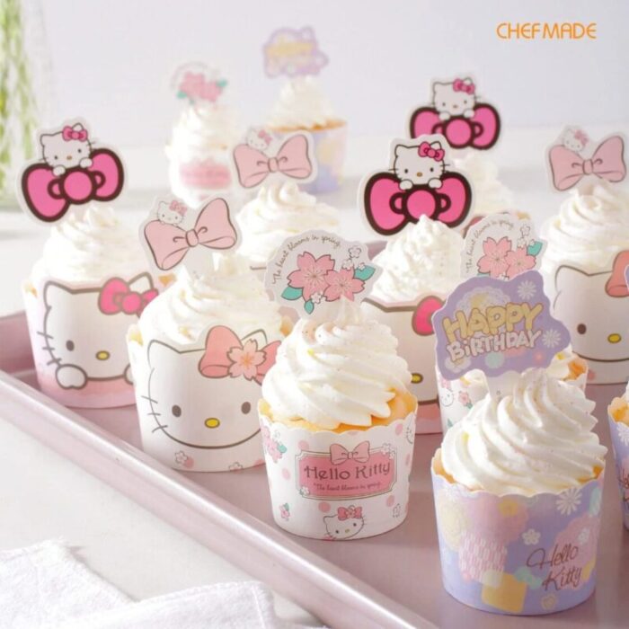 chefmade hello kitty baking cups set tags 200pcs cup 7x5cm 44pcs cup 6x45cm 56pcs 1898cm kt7121 240801102628 2