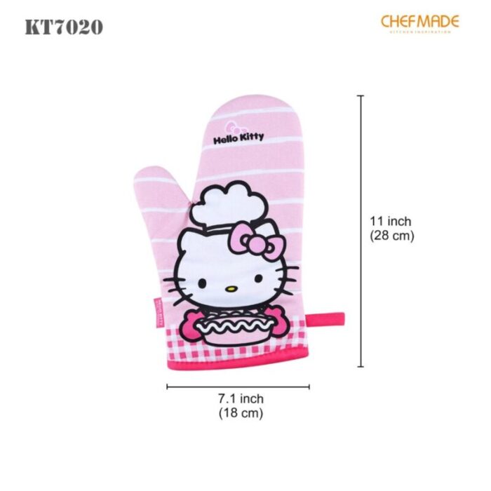 chefmade hello kitty cotton polyester oven mitt 2pcsset 1898cm kt7020 240801102239 1