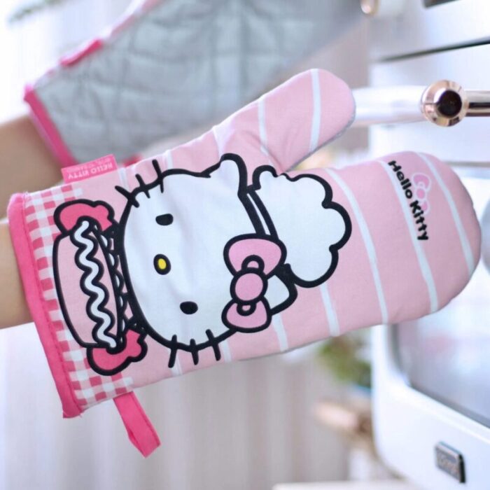 chefmade hello kitty cotton polyester oven mitt 2pcsset 1898cm kt7020 240801102239 3