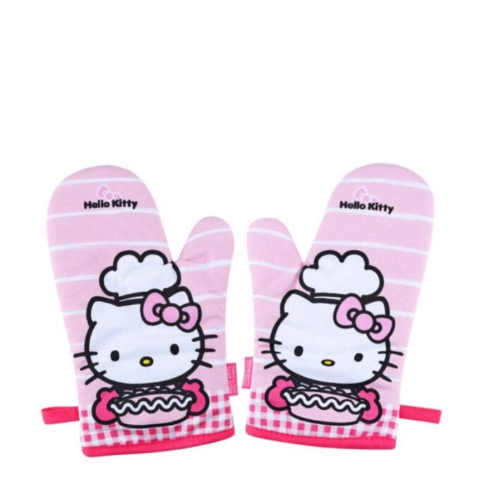 chefmade hello kitty cotton polyester oven mitt 2pcsset 1898cm kt7020 240801102239