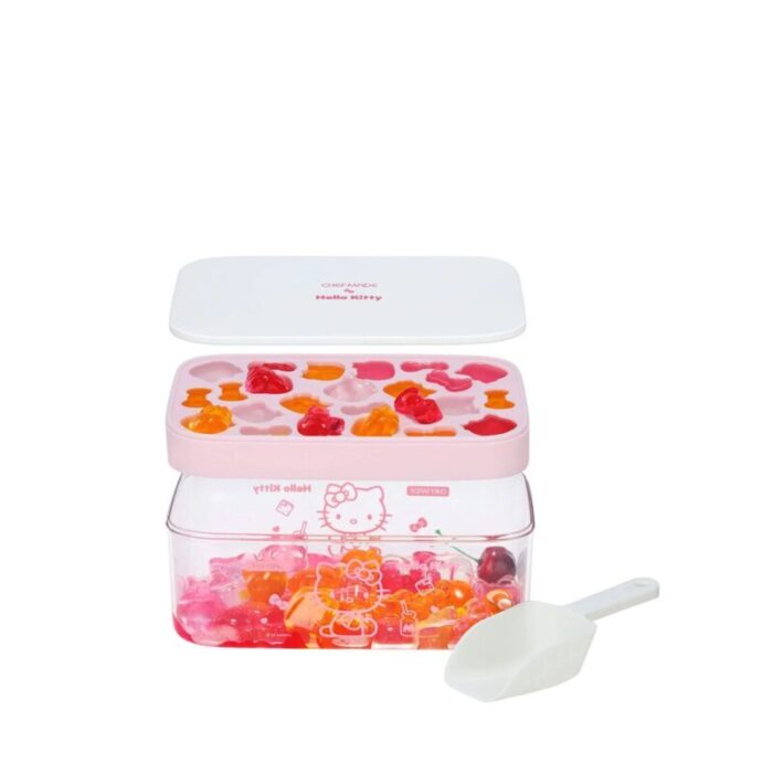 chefmade hello kitty ice cube tray with lid and bin 1898cm kt7110 240816044358