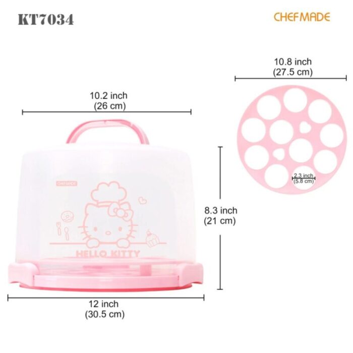 chefmade hello kitty pp cake carrier 1898cm kt7034 240801102240 2