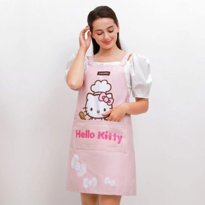 chefmade hello kitty pure cotton apron pink 1898cm kt7056 240801102239 2