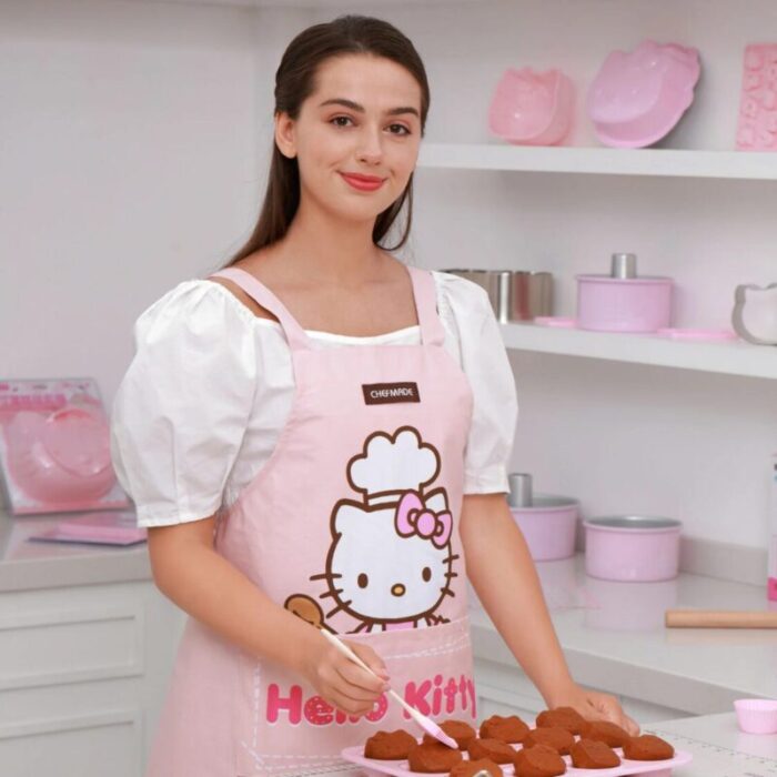 chefmade hello kitty pure cotton apron pink 1898cm kt7056 240801102239 3