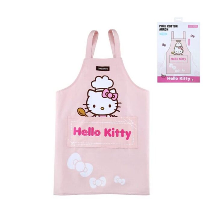 chefmade hello kitty pure cotton apron pink 1898cm kt7056 240801102239