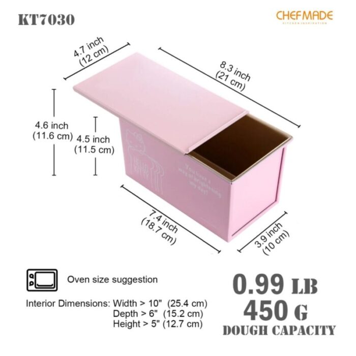 chefmade non stick covered loaf pan l21xw122xh118cm pink hello kitty 1898cm kt7030 240801102633 1