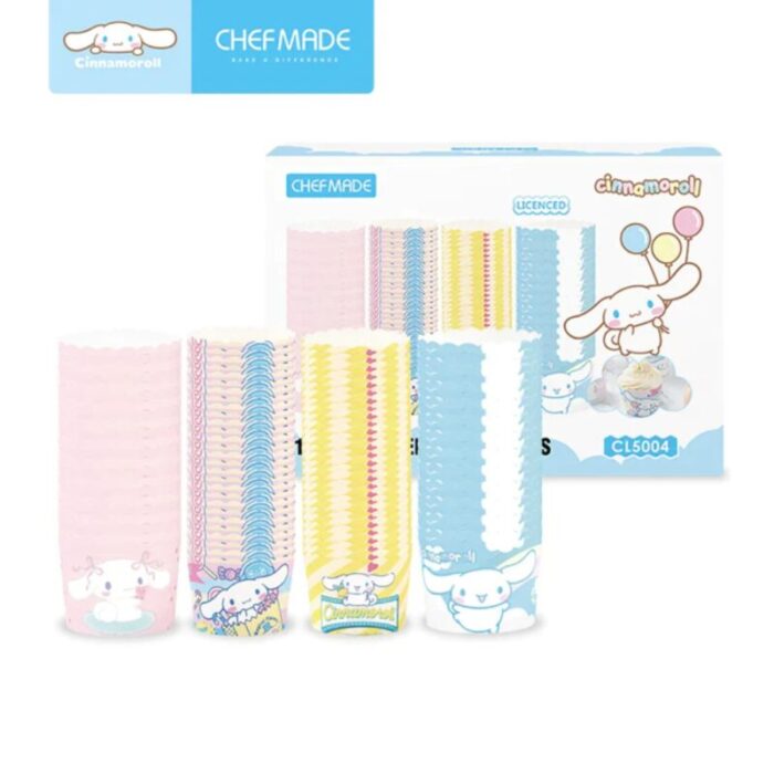 chefmade paper baking cups 100pcs bl 22pcs pk 22pcs yl 28pcs mix 28pcs cinnamoroll 1898cm cl5004 240801102637