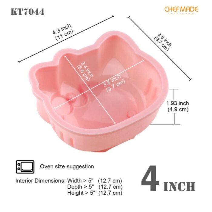 chefmade silicone cake mould 4 inch pink hello kitty 1898cm kt7044 240801102634 1