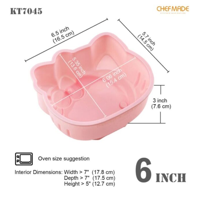 chefmade silicone cake mould 6 inch pink hello kitty 1898cm kt7045 240801102635 1