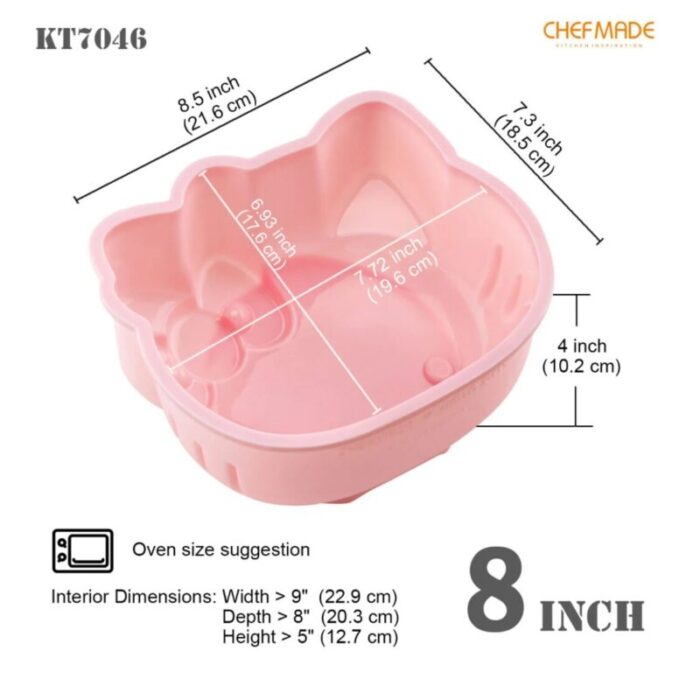 chefmade silicone cake mould 8 inch pink hello kitty 1898cm kt7046 240801102635 1