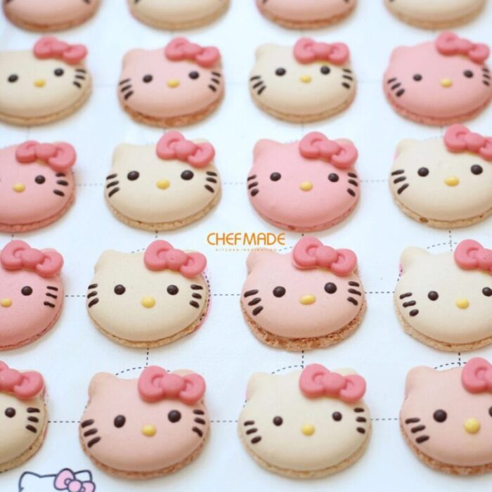 chefmade silicone macaron baking mat 27cm pink hello kitty 1898cm kt7053 240801102636 2