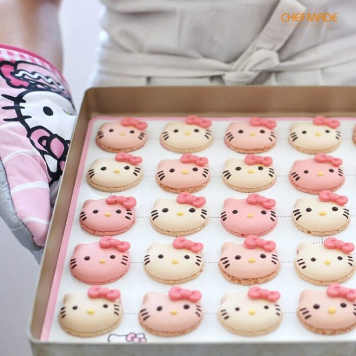 chefmade silicone macaron baking mat 27cm pink hello kitty 1898cm kt7053 240801102636 3