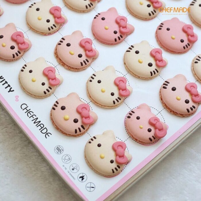 chefmade silicone macaron baking mat 27cm pink hello kitty 1898cm kt7053 240801102636 4