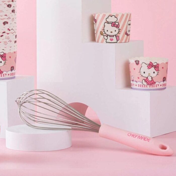 chefmade ss whisk with plastic handle l295cm pink hello kitty 1898cm kt7007 240801102630 2