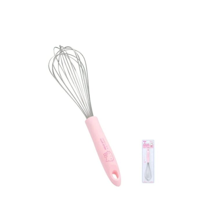 chefmade ss whisk with plastic handle l295cm pink hello kitty 1898cm kt7007 240801102630