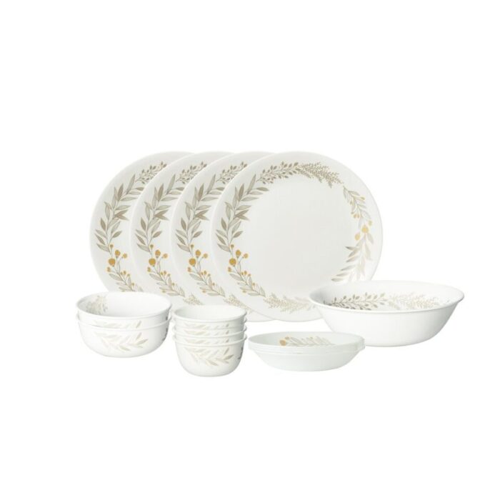 corelle 15pc dinner set ivory silver crown 240814030456