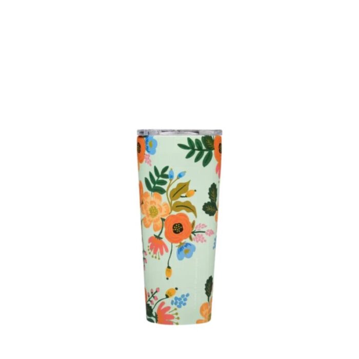 corkcicle 16oz tumbler rifle paper series mint lively floral 240816055429