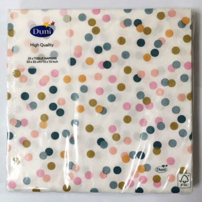 disposable tissue napkins 33cm dream dots 20pcs pkt 240918013043