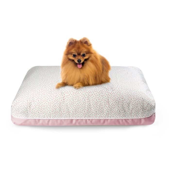 dreamcastle priscilla cooling medium sized dog bed white and pink 240228050030