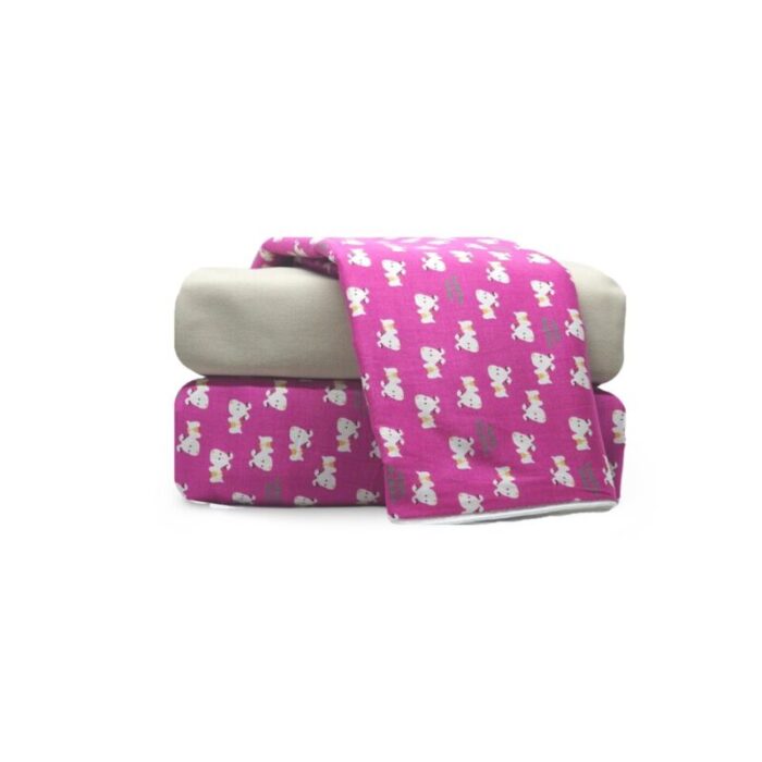 dreamcastle puppy dog bed cover pink and beige 240228050027