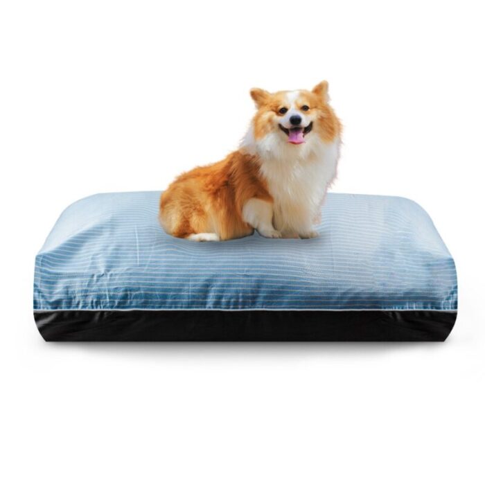 dreamcastle sky cooling medium sized dog bed blue and grey 240228050029