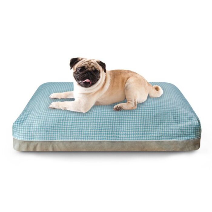 dreamy cooling dog bed medium sized in blue and grey 221006042717