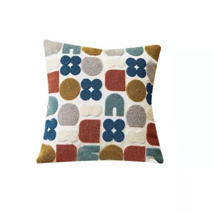 embroided geometric cushion mni bricks 240923031508