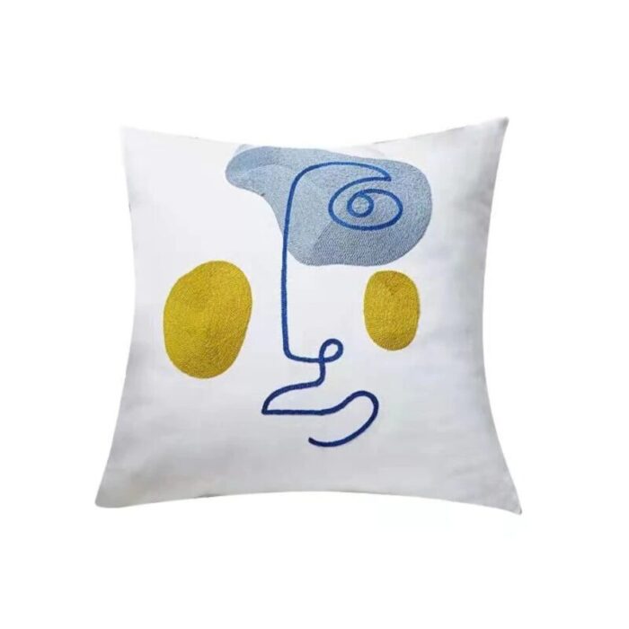 embroided line art cushion man 240923031505