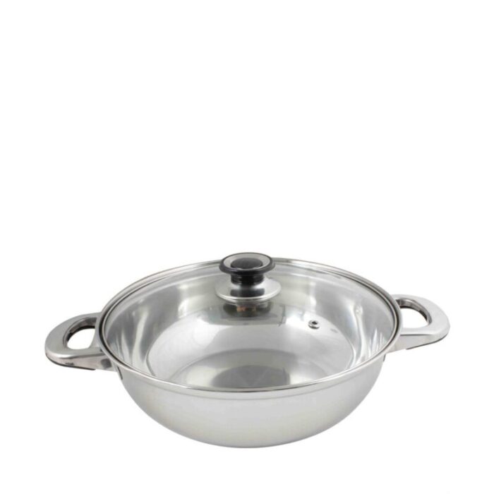 iwatani stainless steel shabu shabu hot pot with glass lid 326jy b09c 28 240524054558