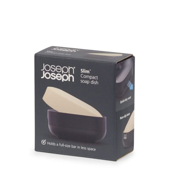 joseph joseph slim compact matt black soap dish 240801101807