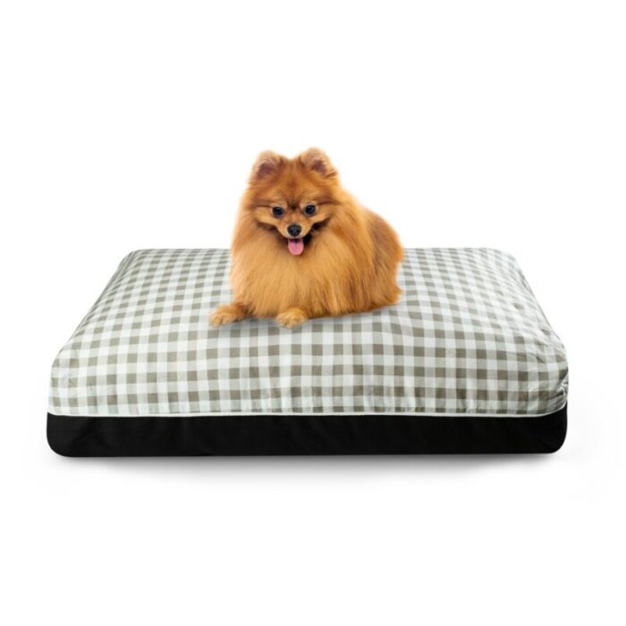 marshalle cooling medium sized dog bed beige and black 240228050029