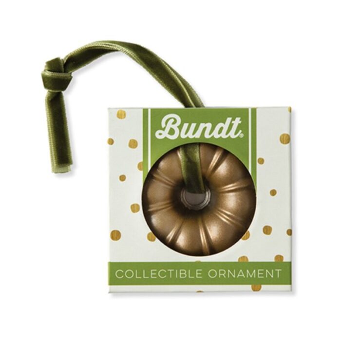 mini cast aluminum bundt ornament 1pc only golden or silver 240924105539