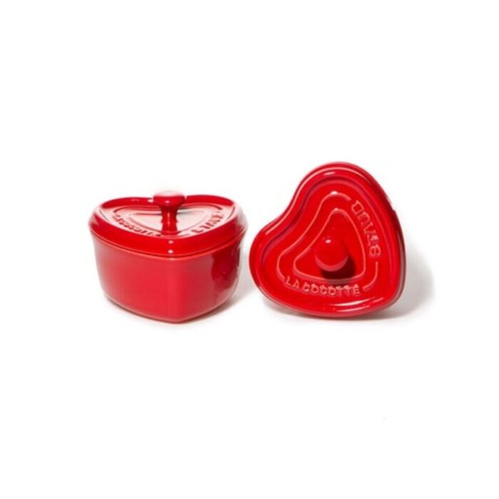 mini heart cocotte with lid 8cm pure white set of 2 240924011128