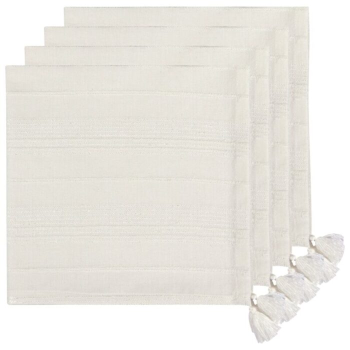 napkin woven blanca white set of 4 241003052516