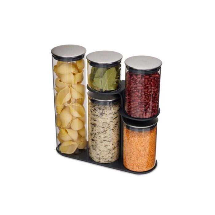 podium 100 5pc glass storage jar wstand 220912092904