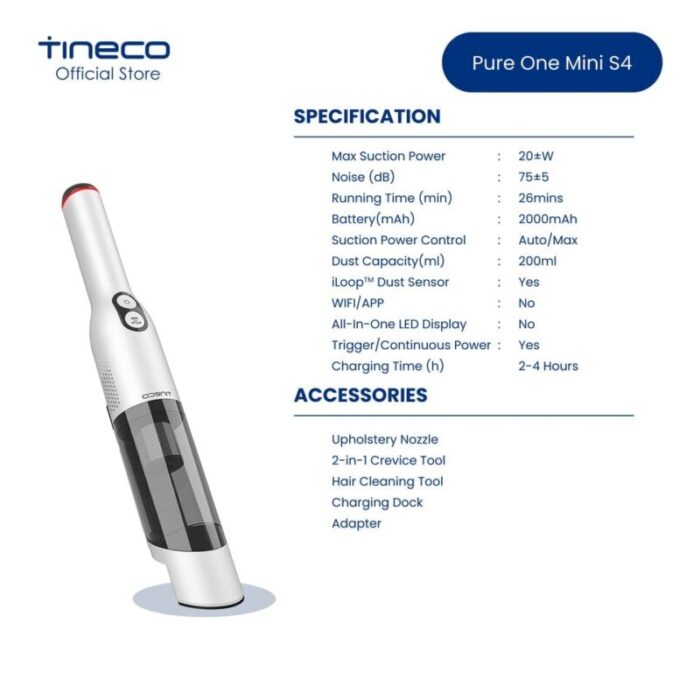 tineco pure one mini s4 smart handheld cordless vacuum cleaner 241007030826 8