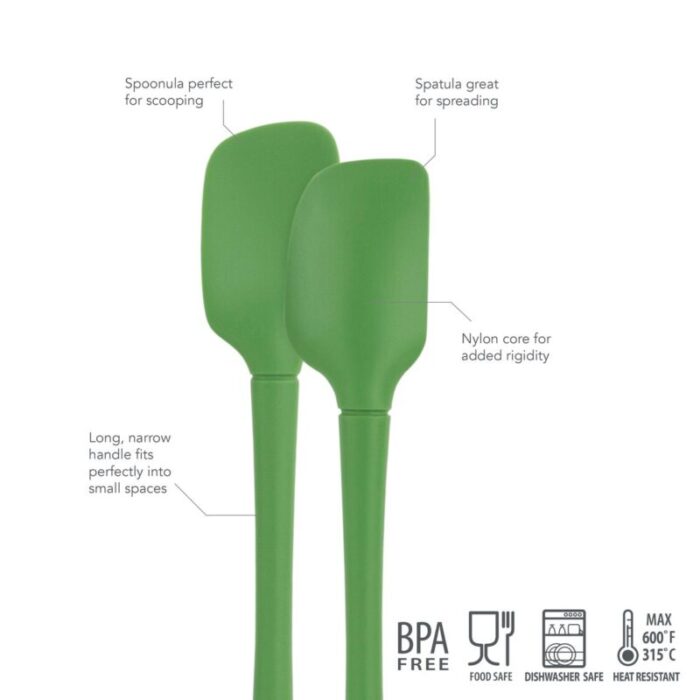 tovolo flex core all silicone mini spatula spoonula set of 2 pesto 240624052456 3