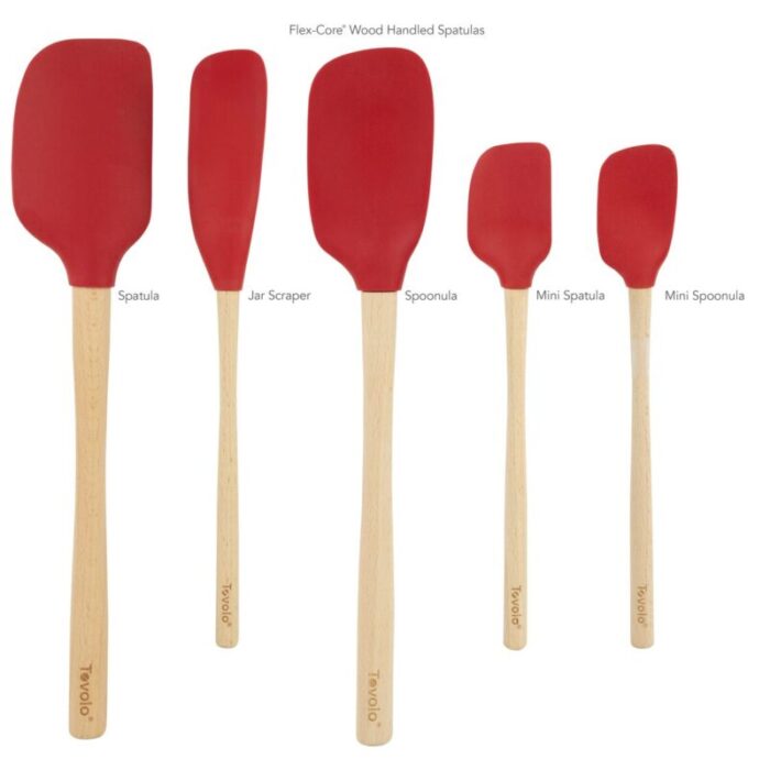 tovolo flex core spatula wood handled set s5 cayenne 240624052500 1