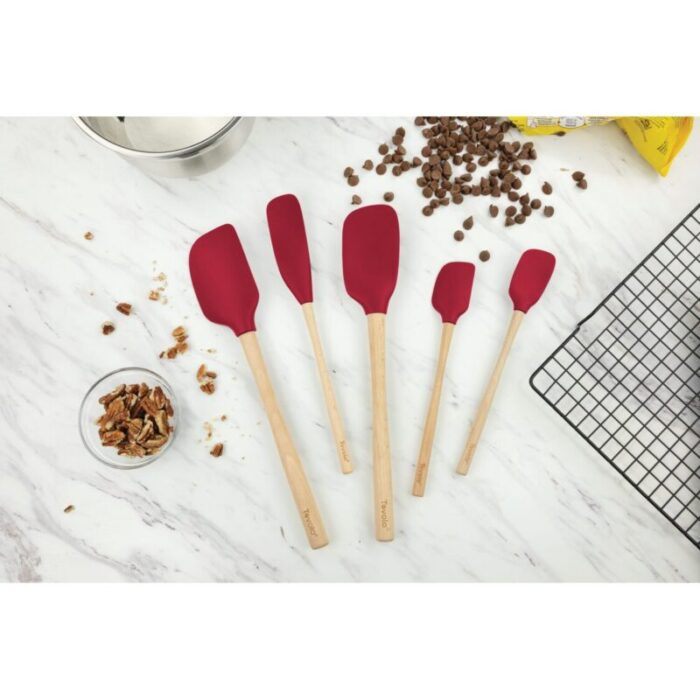 tovolo flex core spatula wood handled set s5 cayenne 240624052500 2