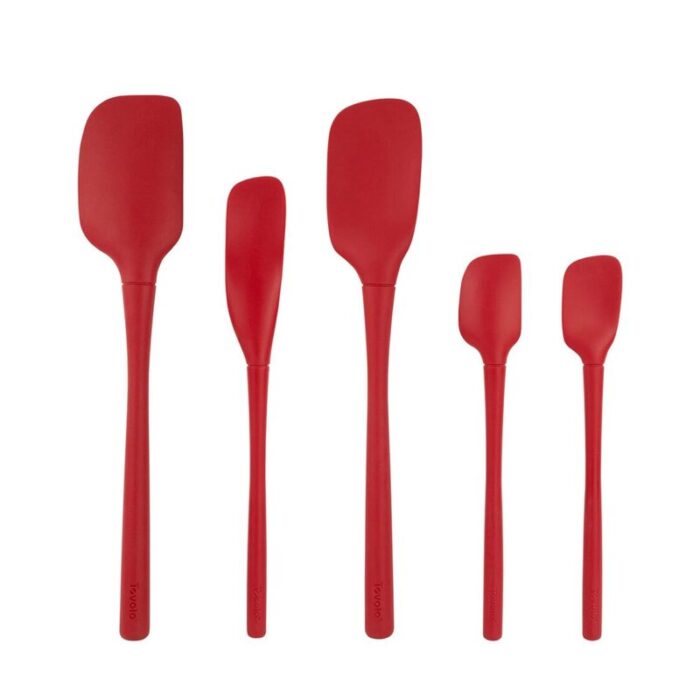 tovolo flex core spatula wood handled set s5 cayenne 240624052500