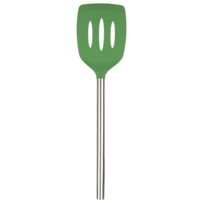 tovolo silicone slotted turner with stainless steel handle pesto 240624052502 1