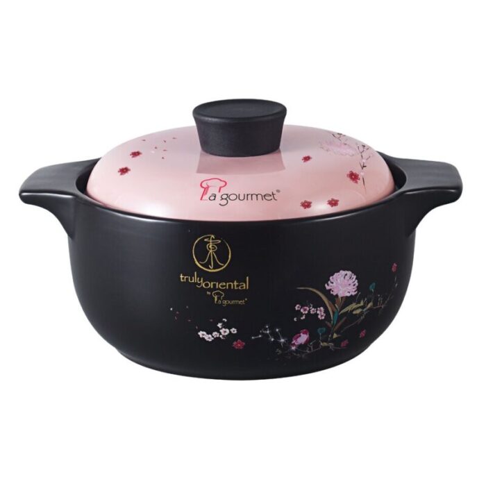 truly oriental toughened claypot 25l pink black 240924010348