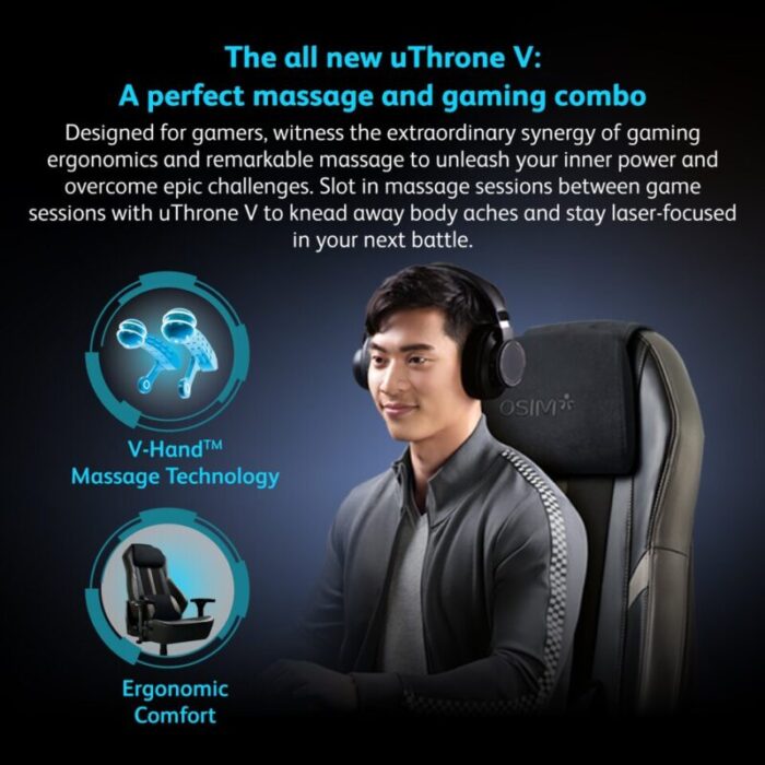 uthrone v black gaming massage chair self assembled 240826055215 1