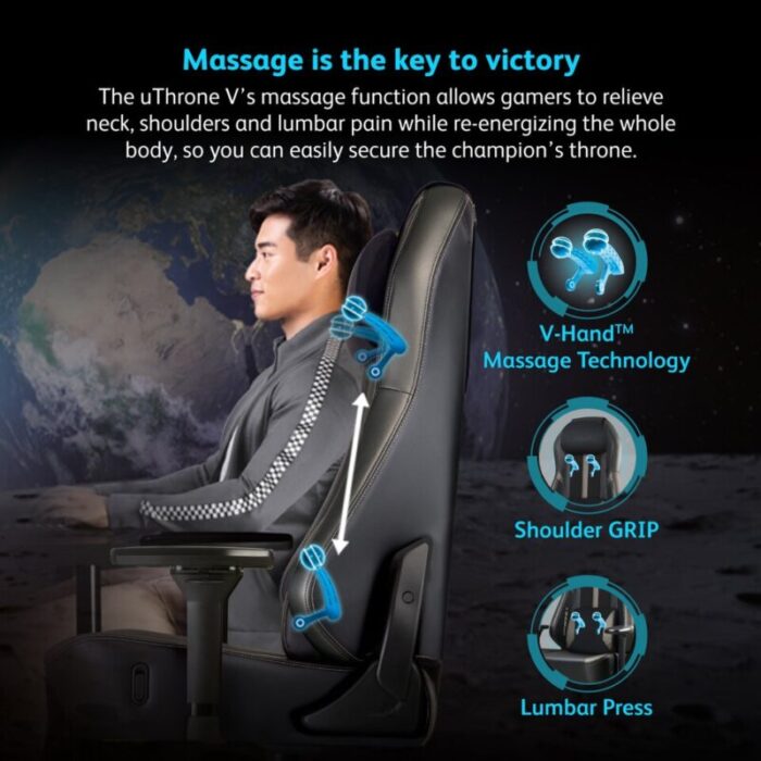 uthrone v black gaming massage chair self assembled 240826055215 2